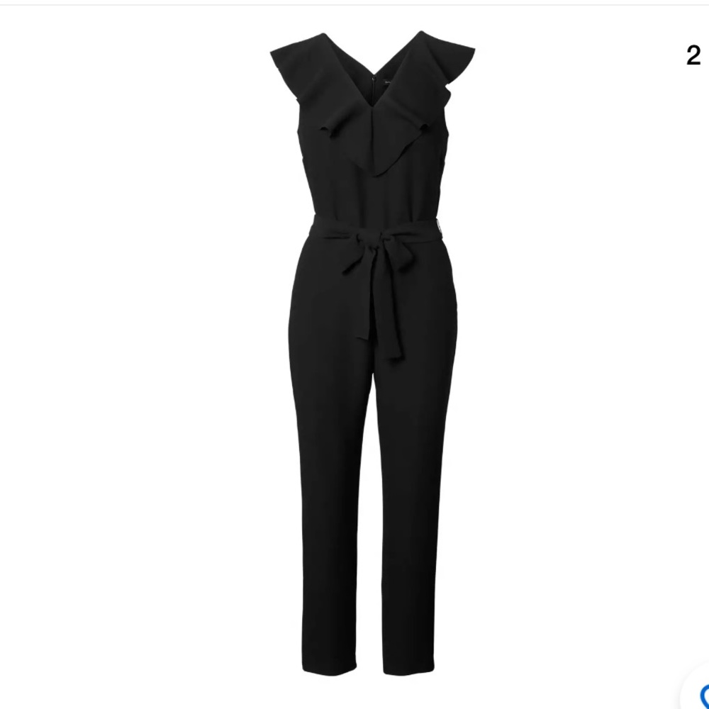 Banana Republic Black Ruffle Jumpsuit